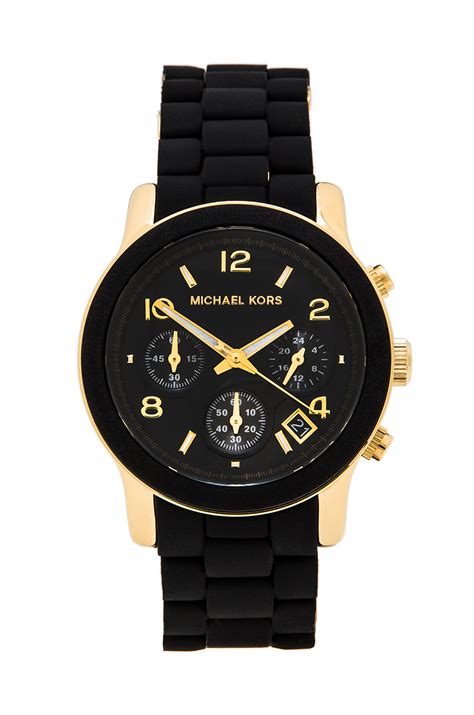 black love michael kors watcfh|Black Watches .